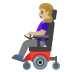 👩🏼‍🦼 woman in motorized wheelchair: medium-light skin tone display on Google